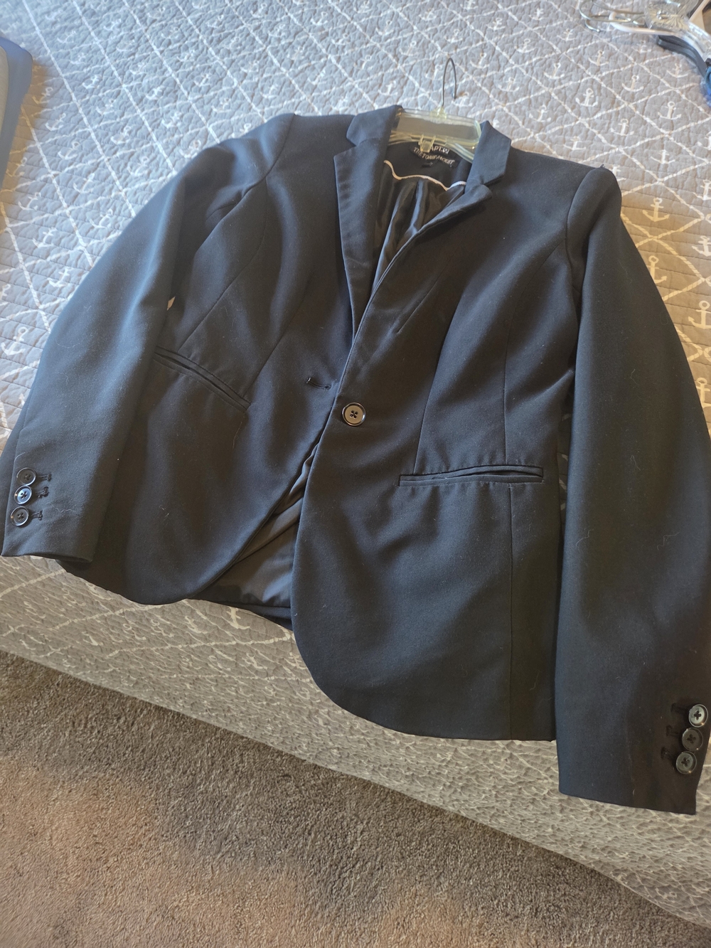 Classic Black And White Women's Single-Button Blazer